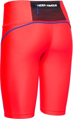 womens red biker shorts