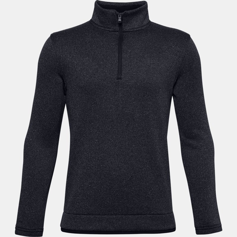 Boys' Under Armour SweaterFleece ½ Zip Black / Black / Pitch Gray YXL