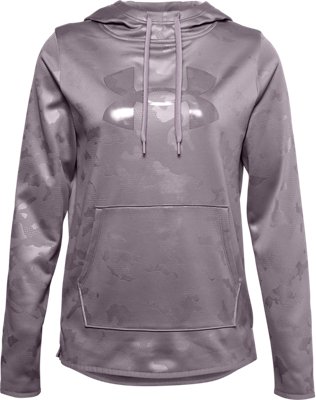 Under Armour Womens Violet Camo Logo Hood — 586