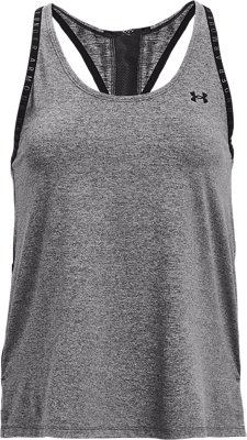 Playera sin Mangas UA Knockout Mesh Back para Mujer, Gray, pdpMainDesktop image number 4