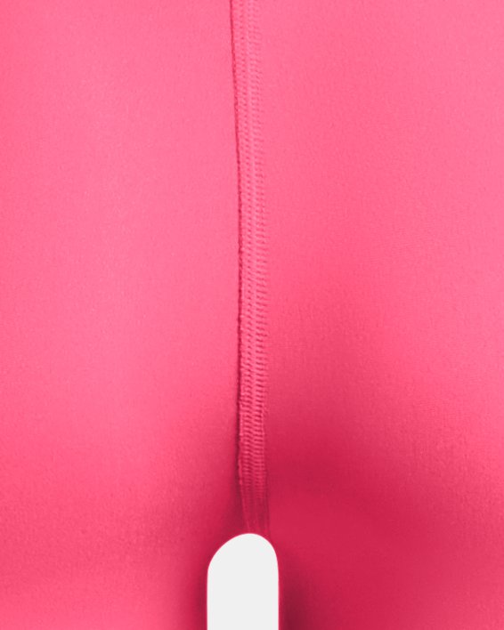 女士HeatGear® Armour Mid-Rise Middy短褲 in Pink image number 6