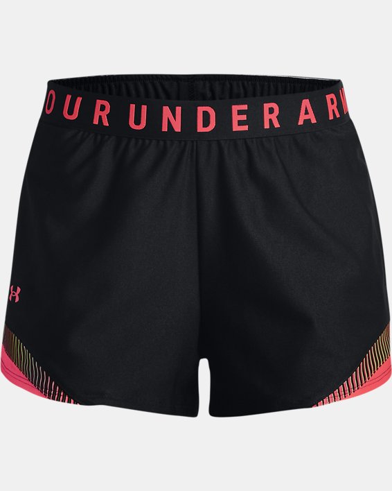 Under Armour Women's UA Play Up 3.0 Tri Color Shorts. 5