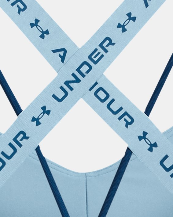 Women's UA Crossback Low Sports Bra in Blue image number 11