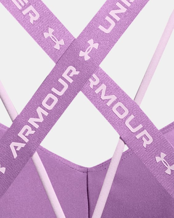 Sujetador Deportivo UA Crossback Low para Mujer, Purple, pdpMainDesktop image number 10