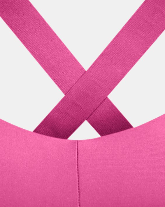 Brassière de sport à dos croisé et maintien léger UA pour femme, Pink, pdpMainDesktop image number 9