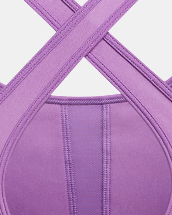 Sujetador deportivo de sujeción media y espalda cruzada Armour® para mujer, Purple, pdpMainDesktop image number 10