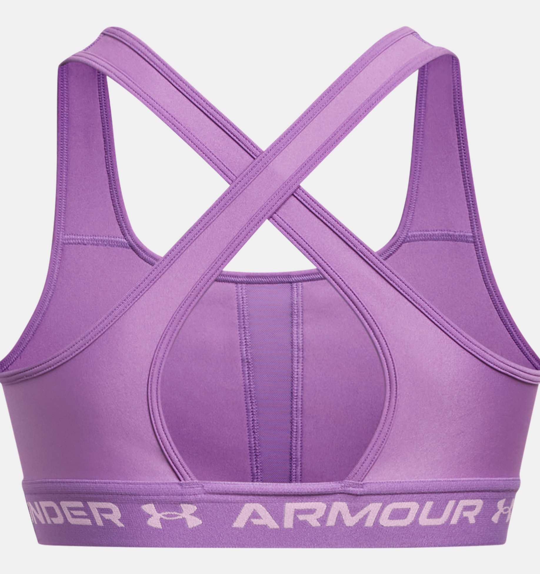 Under Armour Women's Limitless Mid Sports Bra, (592) Ghost Gray / /  Afterglow, X-Small at  Women's Clothing store