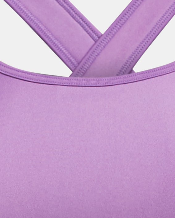 Women's Armour® Mid Crossback Sports Bra in Purple image number 9