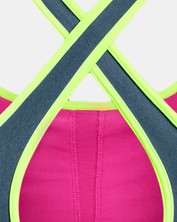 Bra Deportivo Armour® Mid Crossback para Mujer, Pink, pdpMainDesktop image number 11