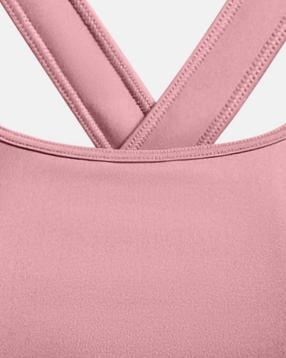 Women's Armour® Mid Crossback Sports Bra in Pink image number 10