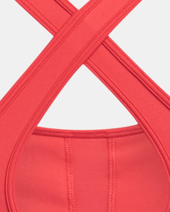 Women's Armour® Mid Crossback Sports Bra, Red, pdpMainDesktop image number 10
