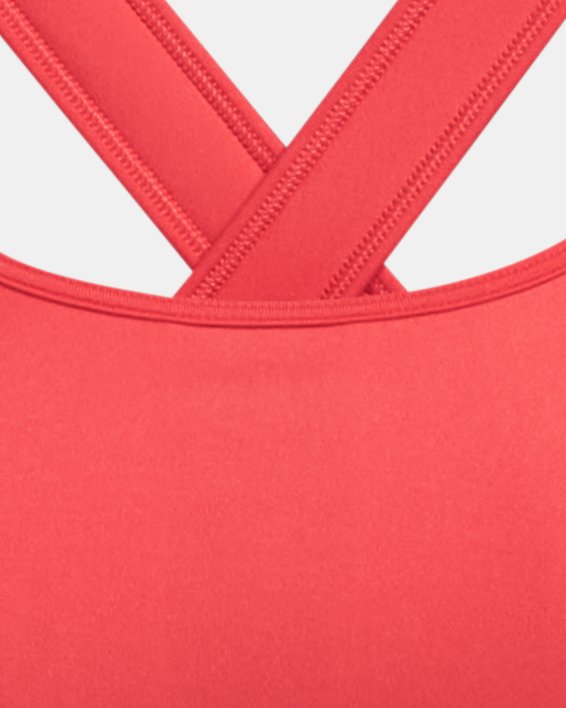 Women's Armour® Mid Crossback Sports Bra, Red, pdpMainDesktop image number 9