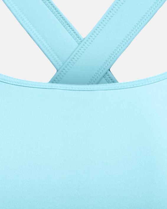 Women's Armour® Mid Crossback Sports Bra in Blue image number 10