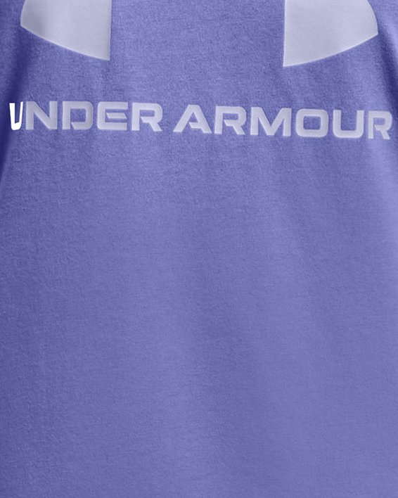 Mädchen UA Sportstyle Kurzarm-Oberteil mit Grafik, Purple, pdpMainDesktop image number 0