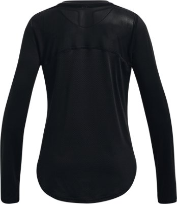 Playera de manga larga HeatGear&reg; Armour para ni&ntilde;a, Black, pdpMainDesktop image number 1