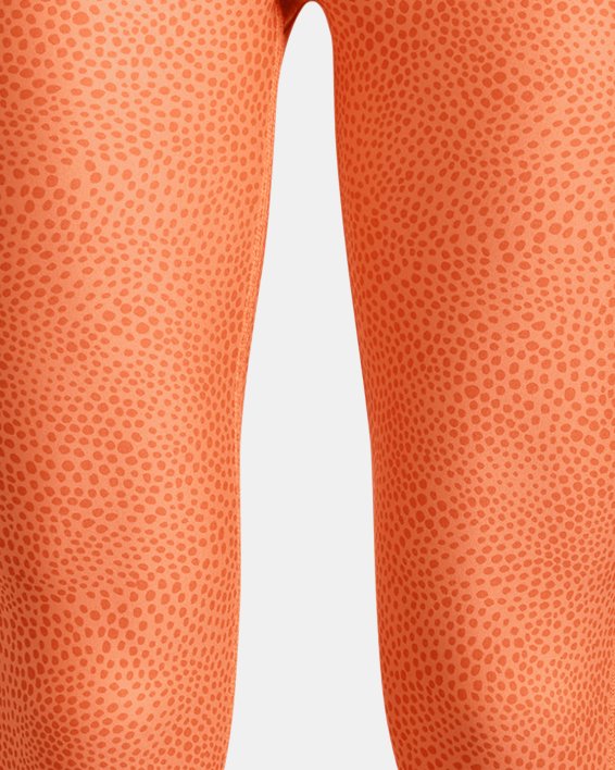 Pescadores HeatGear® Armour Printed Ankle Crop para niña, Orange, pdpMainDesktop image number 0