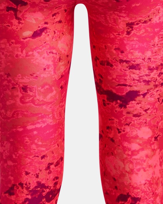 Pescadores HeatGear® Armour Printed Ankle Crop para niña, Pink, pdpMainDesktop image number 1