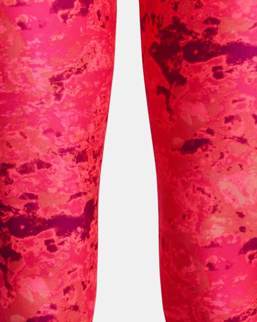 Under Armour Girls Motion Printed Crop Tights Pink L
