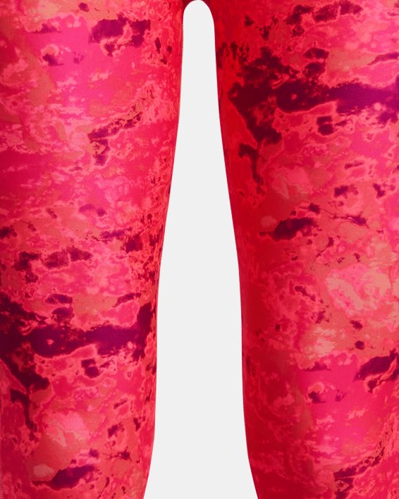 Pescadores HeatGear® Armour Printed Ankle Crop para niña, Pink, pdpMainDesktop image number 0