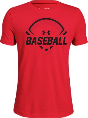 boys under armour baseball shirt