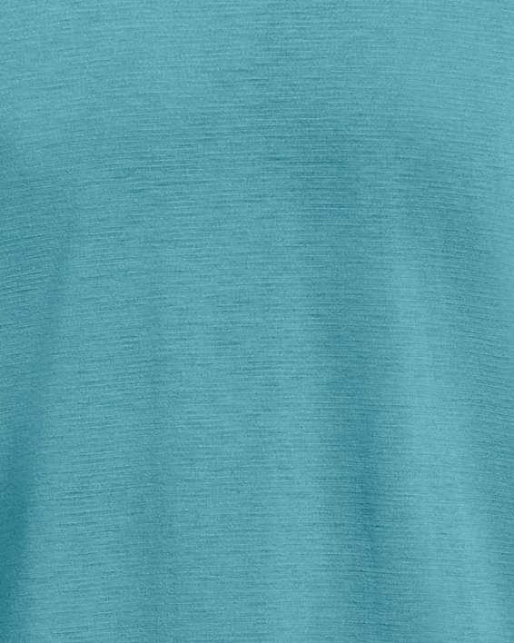 男士UA Streaker Run短袖T恤 in Blue image number 4