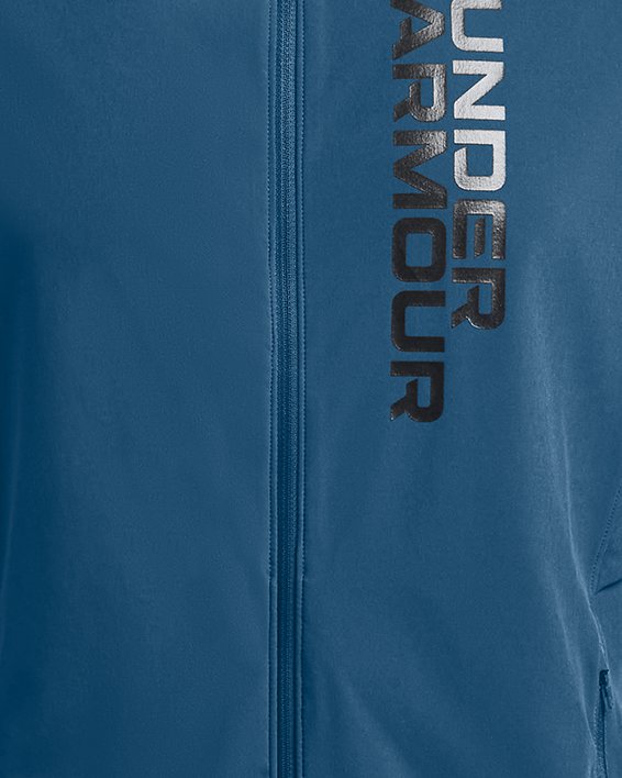 Herren UA OutRun The Storm Jacke, Blue, pdpMainDesktop image number 5