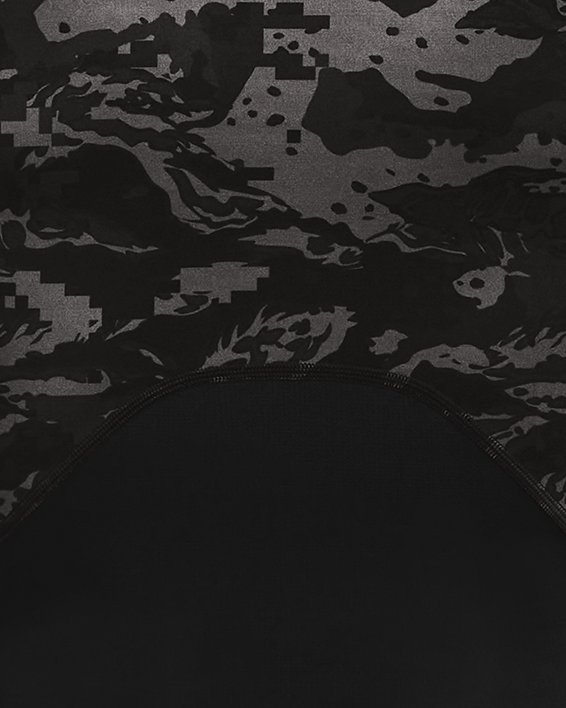 Men's HeatGear® Camo Long Sleeve, Black, pdpMainDesktop image number 5