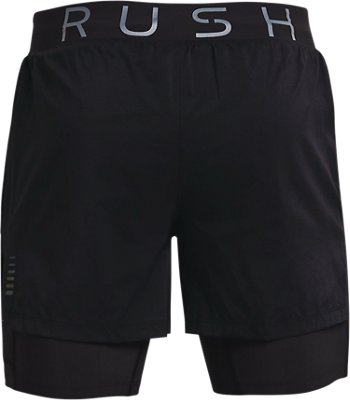 Men's UA RUSH&trade; Run 2-in-1 Shorts, Black, pdpMainDesktop image number 5