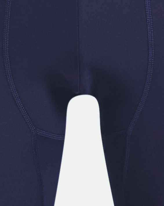 กางเกงขาสั้น HeatGear® Pocket Long สำหรับผู้ชาย in Blue image number 4