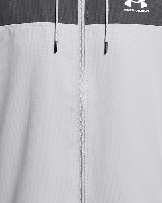 Men's UA Sportstyle Windbreaker Jacket, Gray, pdpMainDesktop image number 2