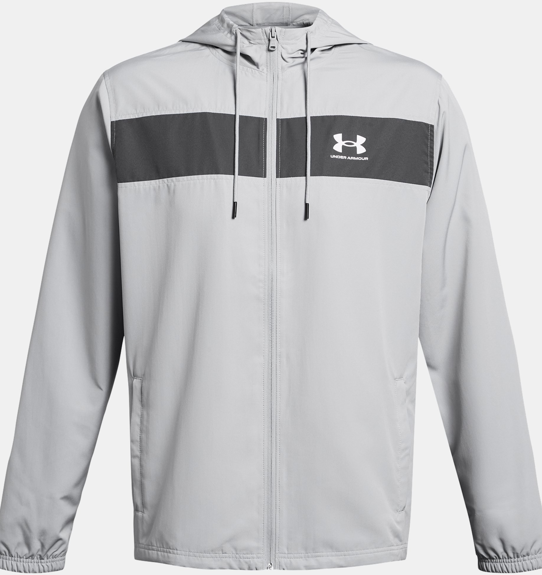 Under Armour windbreaker jacket in black and gray