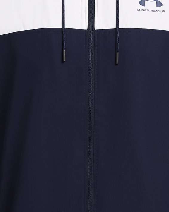 เสื้อแจ็คเก็ต UA Sportstyle Windbreaker สำหรับผู้ชาย in Blue image number 3