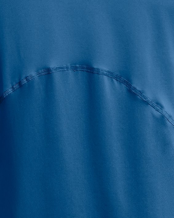 Men's HeatGear® Fitted Short Sleeve, Blue, pdpMainDesktop image number 3