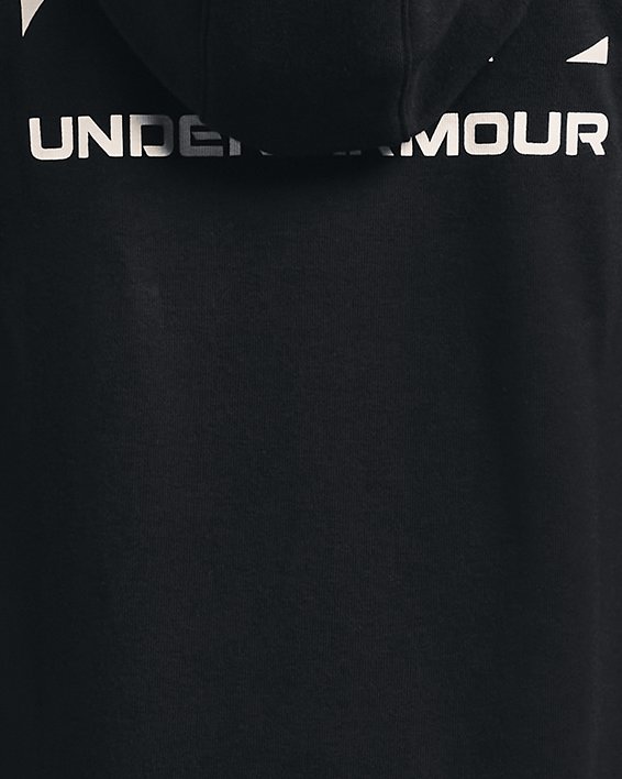 Jungen UA Rival Hoodie aus French Terry mit durchgehendem Zip, Black, pdpMainDesktop image number 1