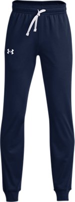Jungen Under Armour Brawler 2.0 Hose mit schmal zulaufendem Bein Academy / Weiß YLG