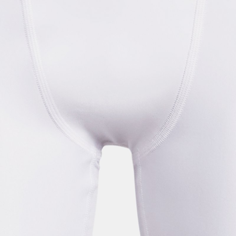 Under Armour Boys' HeatGear® Armour Shorts White / Black YXS (48 - 50 in)