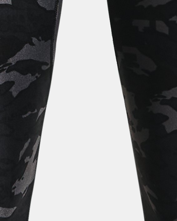 Boys' HeatGear® Armour Printed ¾ Leggings, Black, pdpMainDesktop image number 0