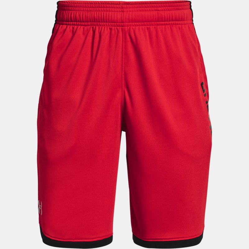 Boys' Under Armour Stunt 3.0 Shorts Red / Black / Mod Gray YLG