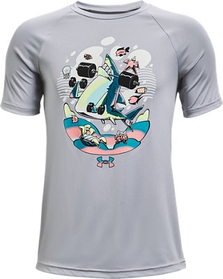 男童UA Tech&trade; Shark Lift短袖T恤 image number 0
