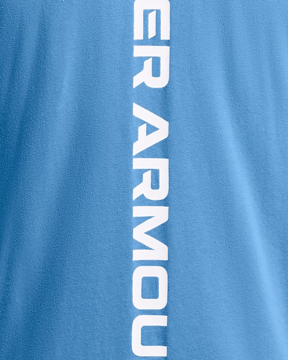 Camiseta sin mangas de algodón UA Baseline para hombre, Blue, pdpMainDesktop image number 3
