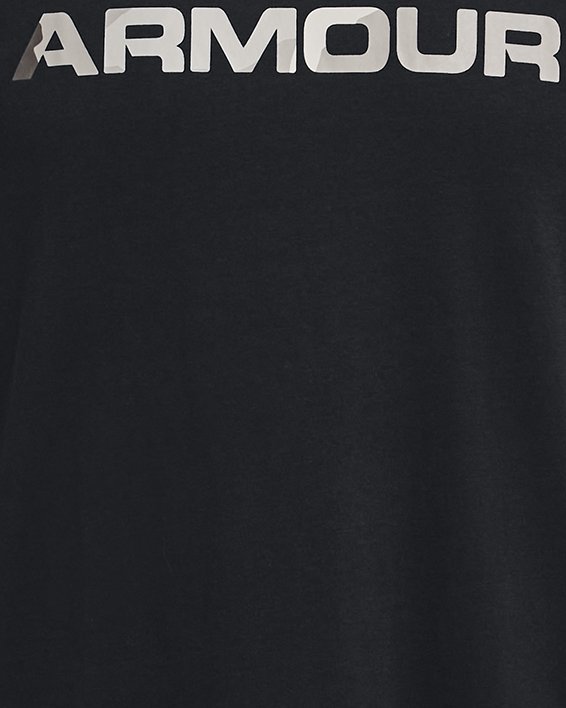 男士UA Stacked Logo Fill T恤 in Black image number 4