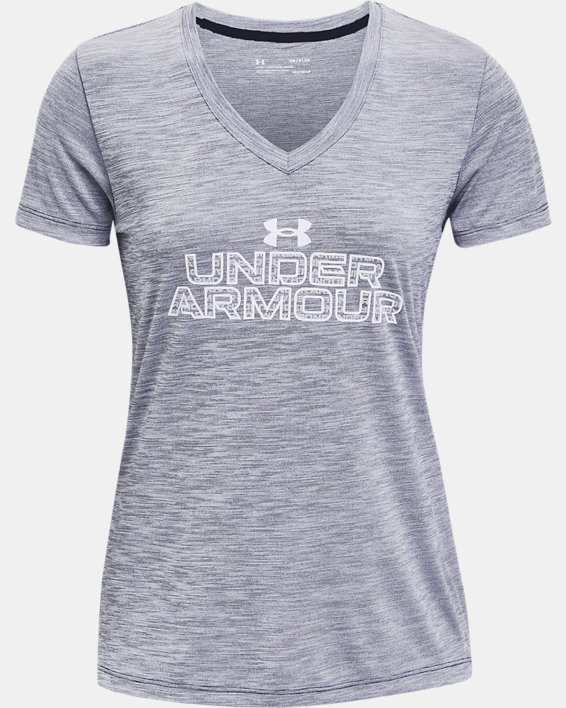 Under Armour Women's UA Velocity Graphic V-Neck Short Sleeve. 5