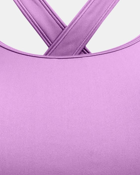 Women's Armour® Mid Crossback Sports Bra, Purple, pdpMainDesktop image number 3