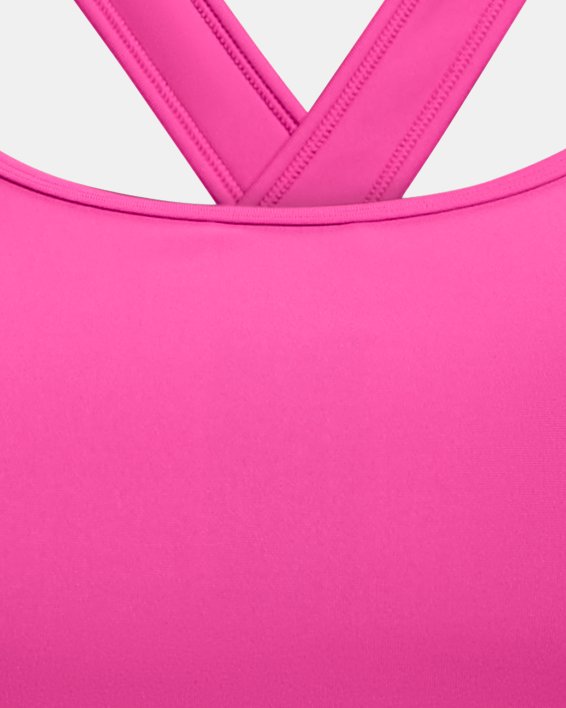 Sujetador deportivo de impacto medio Armour® Mid Crossback para mujer, Pink, pdpMainDesktop image number 4