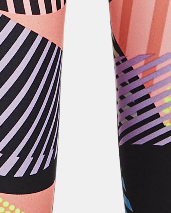 Women's HeatGear® No-Slip Waistband Geo Print Ankle Leggings
