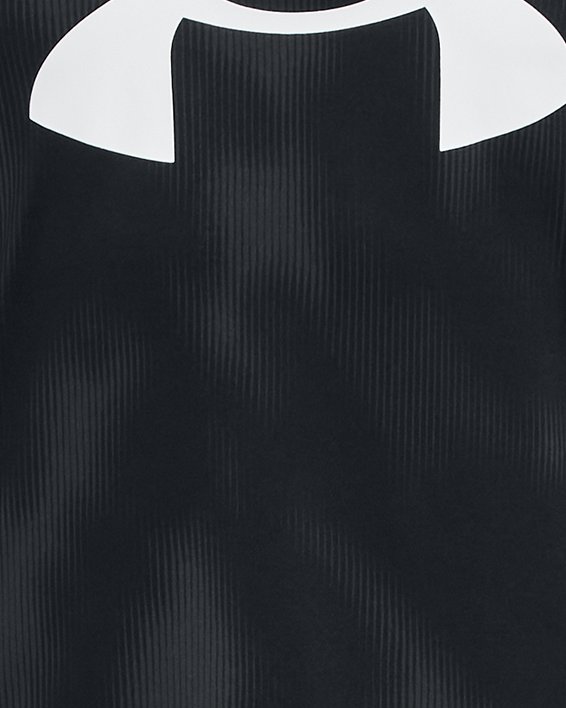 Boys' UA Tech™ Big Logo Printed Short Sleeve in Black image number 0