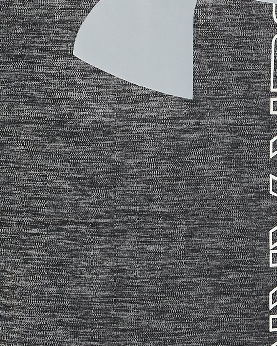 Boys' UA Tech™ Split Logo Hybrid Short Sleeve in Black image number 0