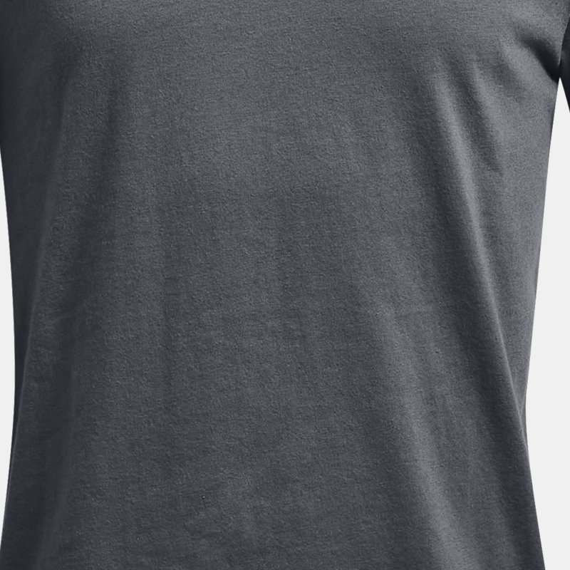 Jongensshirt Under Armour Sportstyle Left Chest met korte mouwen Pitch Grijs / Zwart YXL (160 - 170 cm)