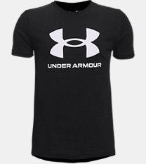 Jungen UA Sportstyle Shirt mit Logo, kurzärmlig