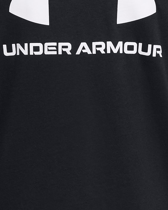 Boys' UA Sportstyle Logo Short Sleeve in Gray image number 0